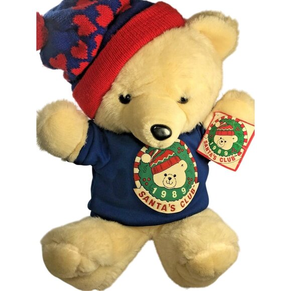 Dandee Christmas Santa Club Teddy Bear Stuffed Animal Plush Large 18.5” Vintage - Picture 1 of 11
